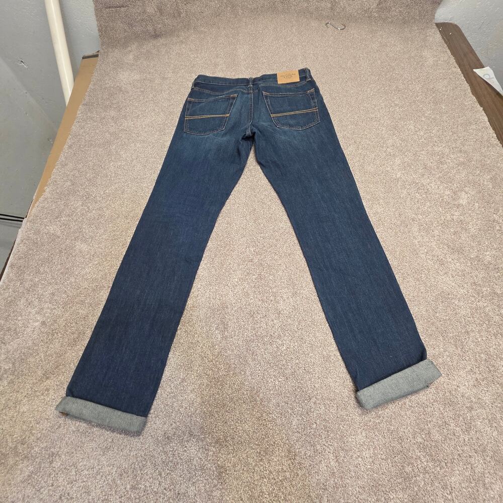 y2k 2000s indie sleaze The A&F Skinny Jeans Men 32x34 Dark Wash Indigo buttonfly